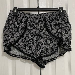 Black and White Shorts